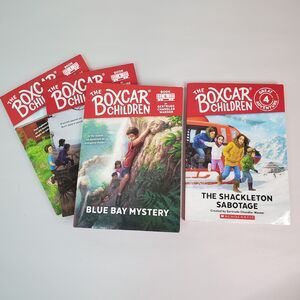 The Boxcar Children #1, 4, 6, GA4 - Lot of 4 Paperback Books Mixed Publishers